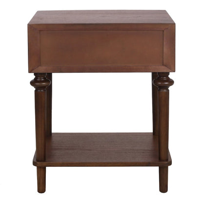 Romilda 1-Drawer Accent Table - Walnut