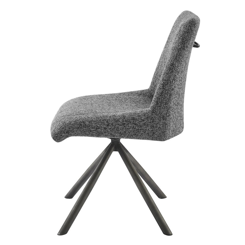 Viona Chenille Swivel Dining Side Chair (Seat), (Set of 2)