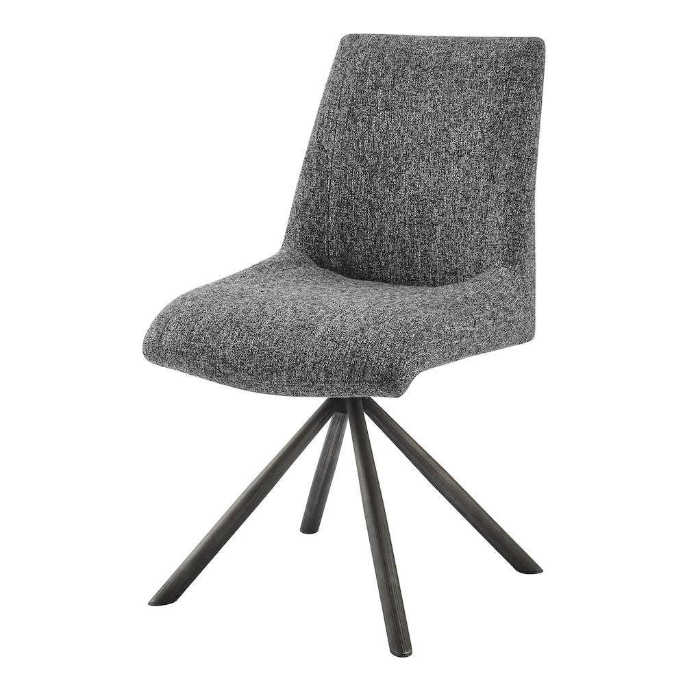Viona Chenille Swivel Dining Side Chair (Seat), (Set of 2)