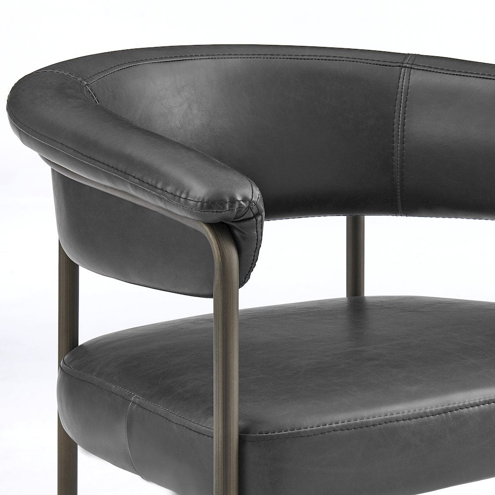 Kaiden Faux Leather Counter Stool, (Set of 2)