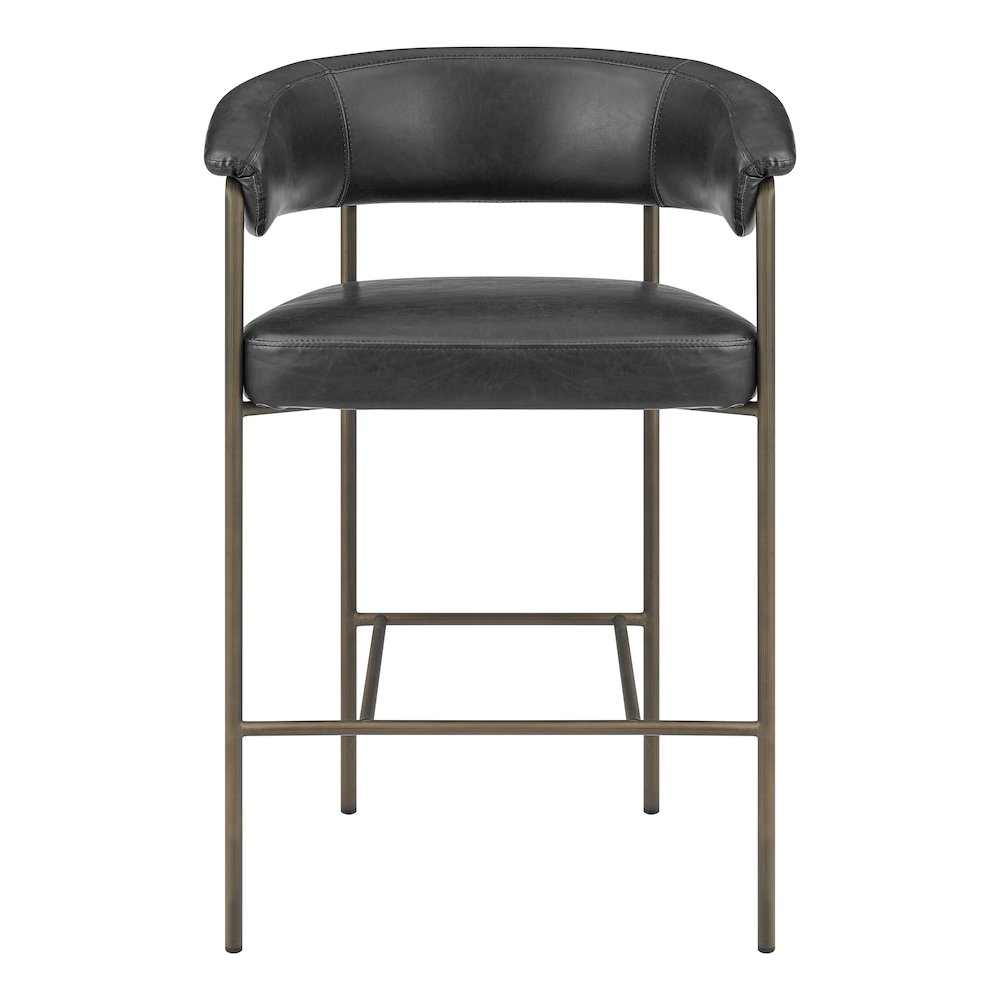 Kaiden Faux Leather Counter Stool, (Set of 2)