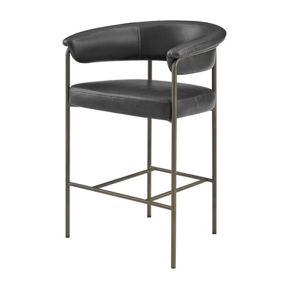 Kaiden Faux Leather Counter Stool, (Set of 2)