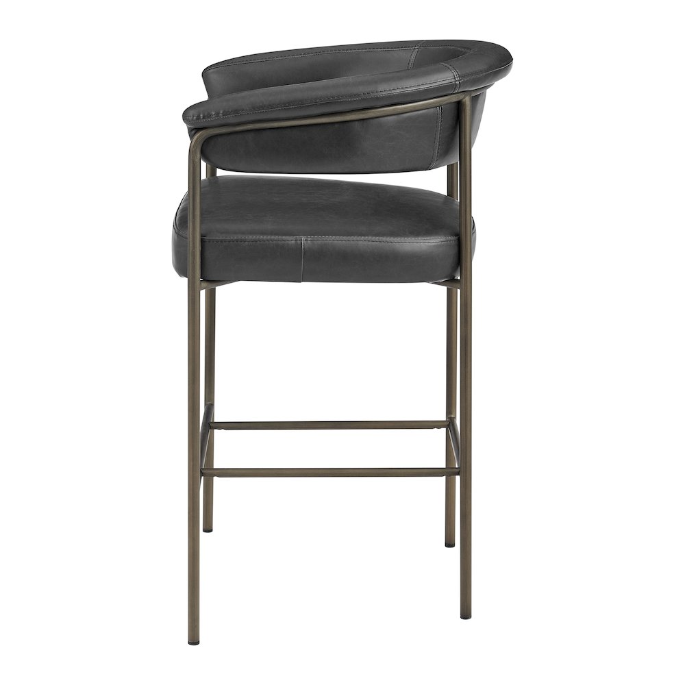 Kaiden Faux Leather Counter Stool, (Set of 2)