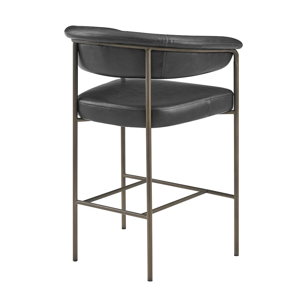 Kaiden Faux Leather Counter Stool, (Set of 2)