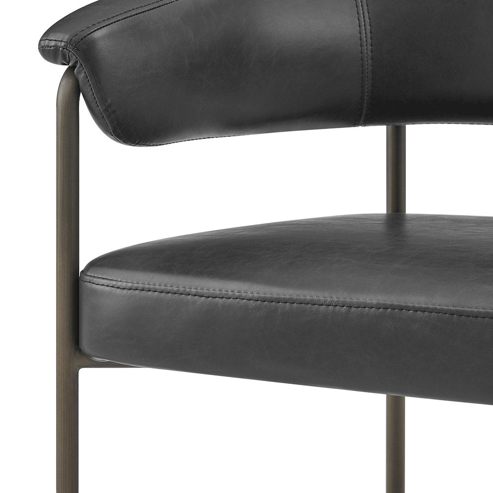 Kaiden Faux Leather Counter Stool, (Set of 2)