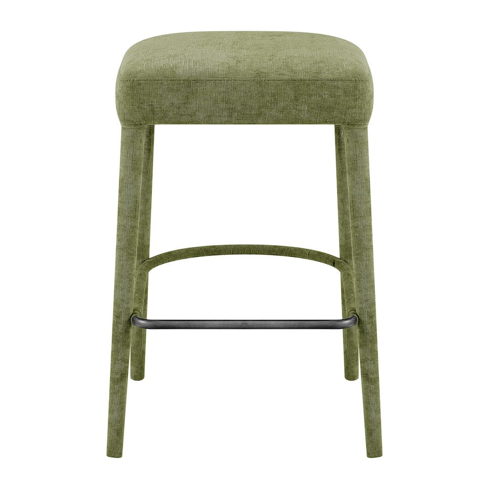 Rylee Chenille Backless Counter Stool, (Set of 2)