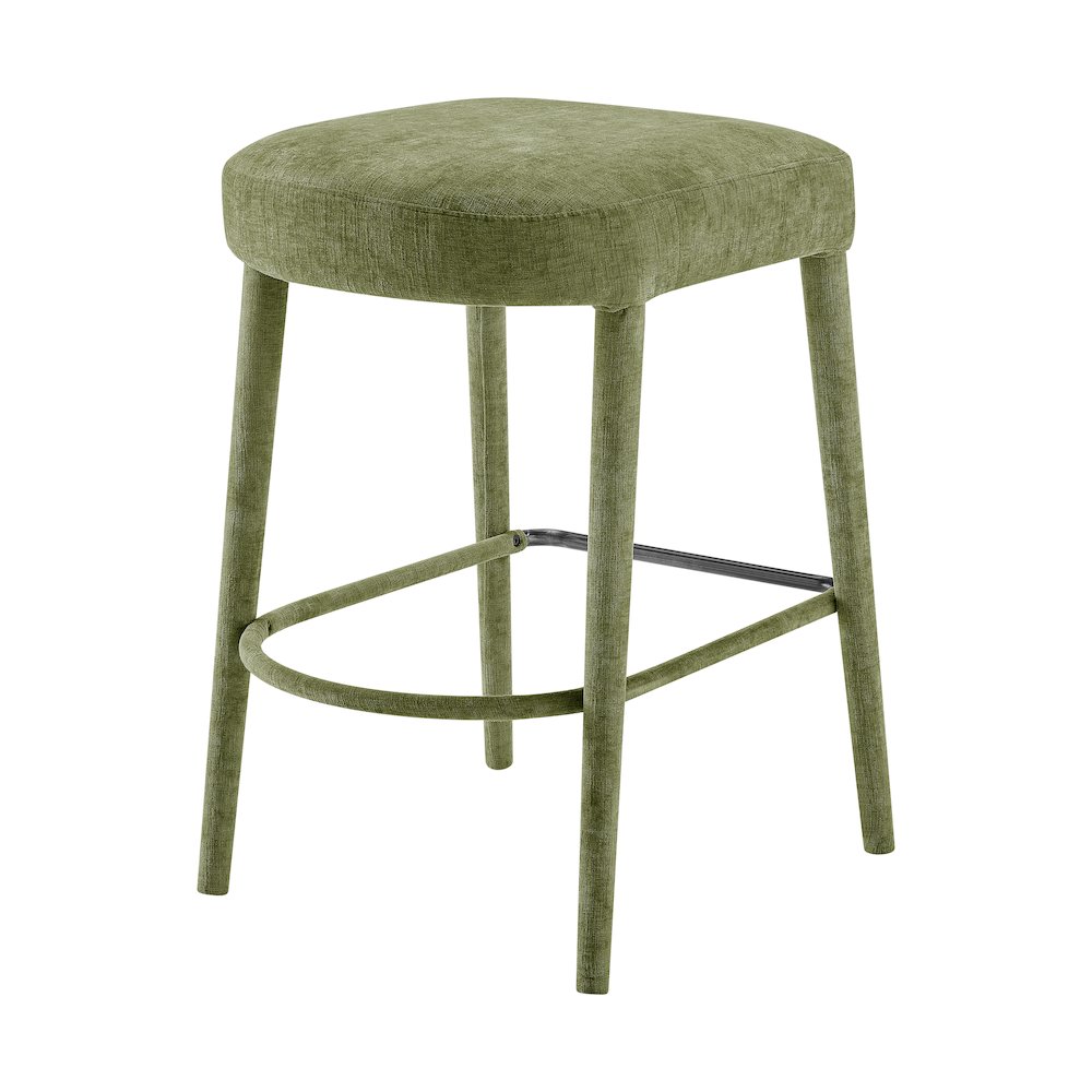 Rylee Chenille Backless Counter Stool, (Set of 2)