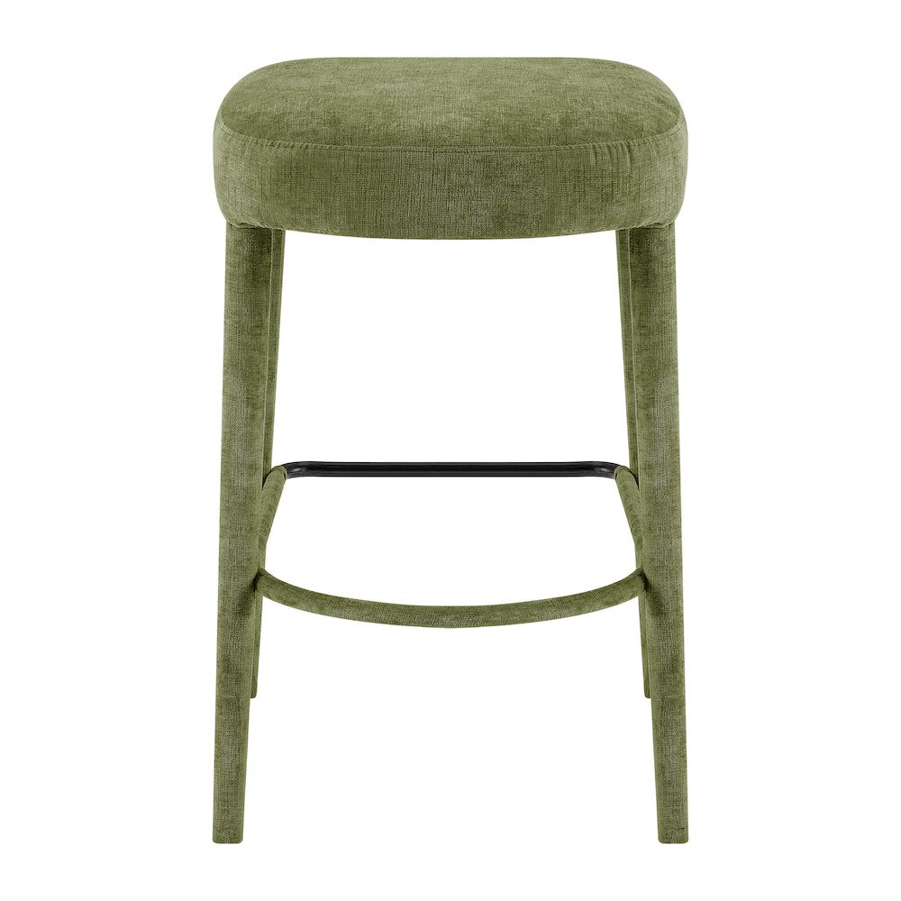 Rylee Chenille Backless Counter Stool, (Set of 2)