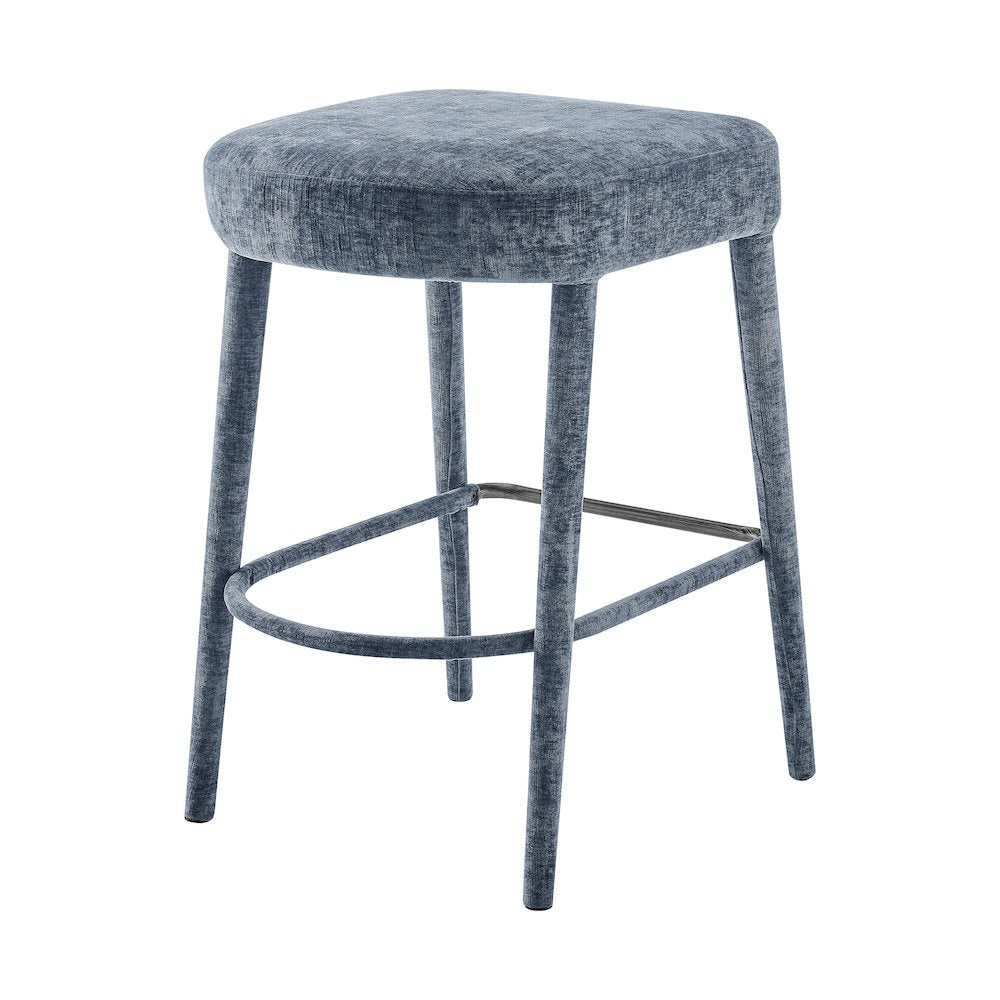 Rylee Chenille Backless Counter Stool, (Set of 2)