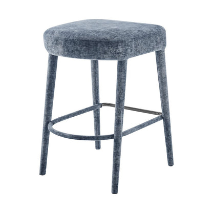 Rylee Chenille Backless Counter Stool, (Set of 2)