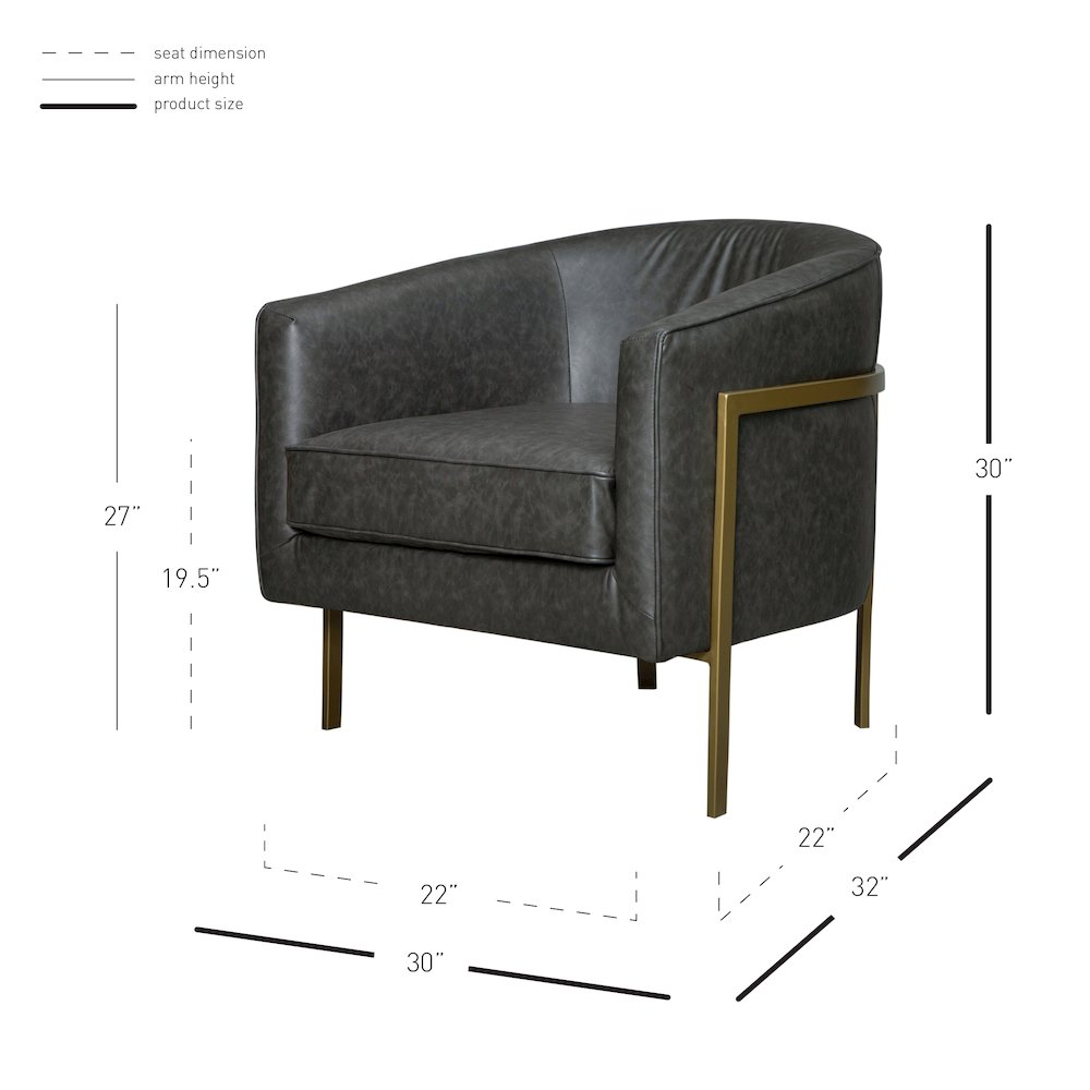 Harrod Faux Leather Accent Chair