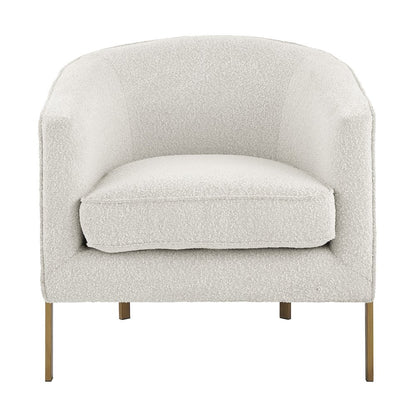 Harrod Boucle Accent Arm Chair Antique Gold Legs