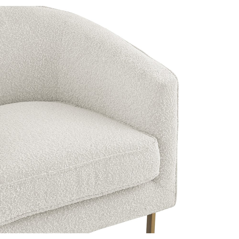 Harrod Boucle Accent Arm Chair Antique Gold Legs