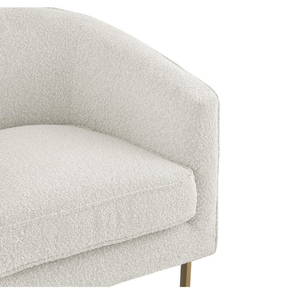 Harrod Boucle Accent Arm Chair Antique Gold Legs
