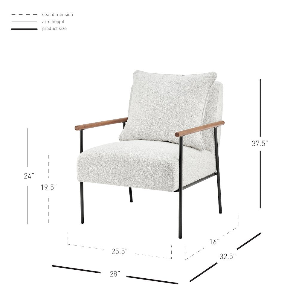 Quinton Boucle Accent Arm Chair