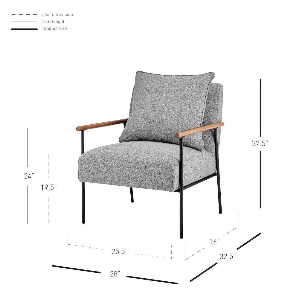 Quinton Boucle Accent Arm Chair