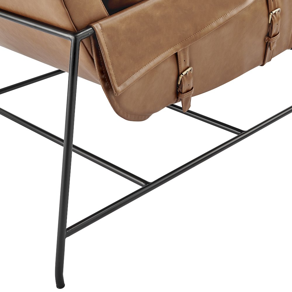 Thierry Faux Leather Accent Arm Chair