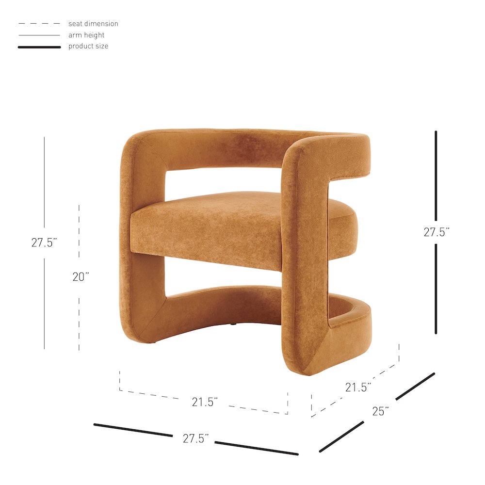 Althea Velvet Accent Arm Chair