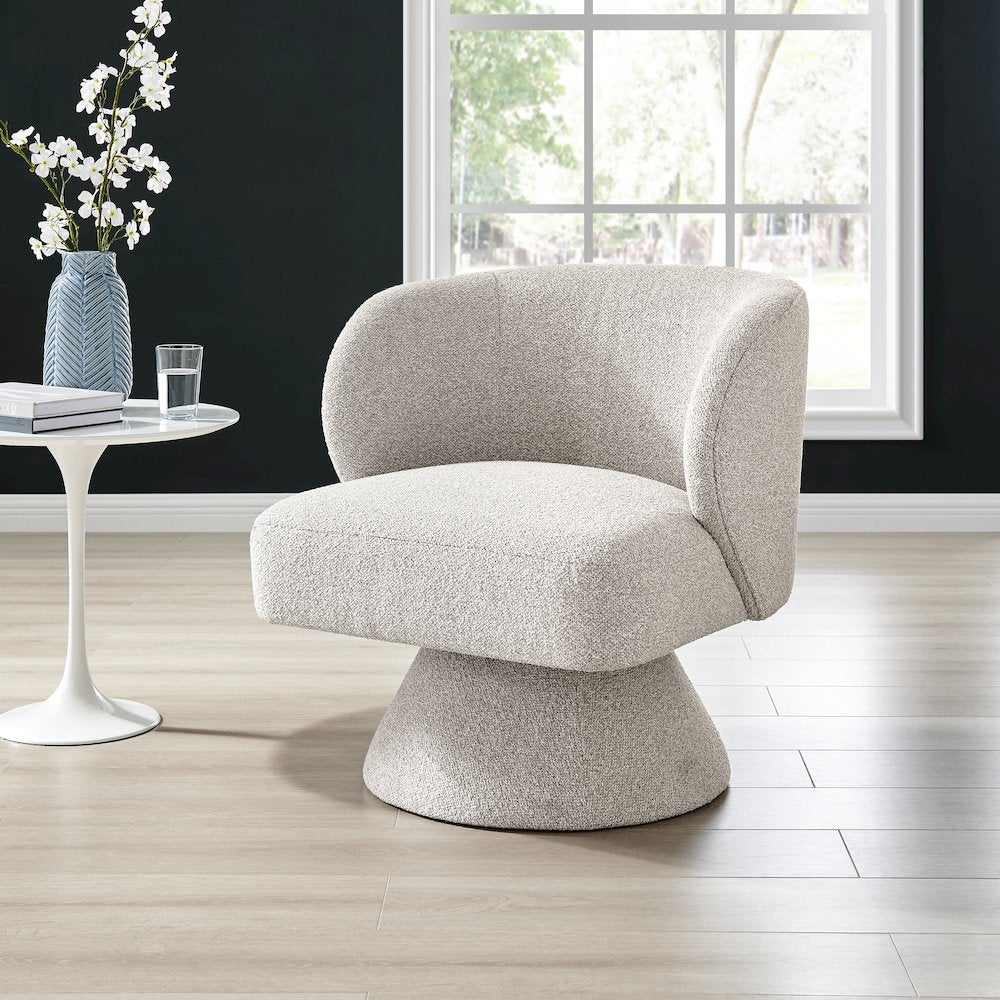 Jacinta Chenille Swivel Accent Chair