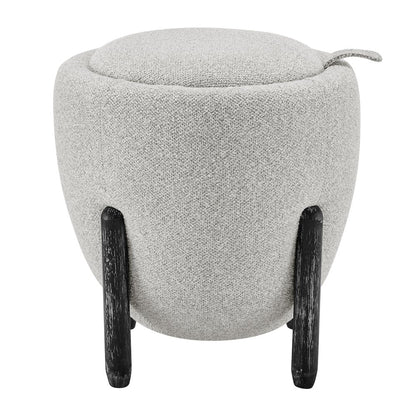 Murphy Chenille Storage Ottoman, Horizon Gray