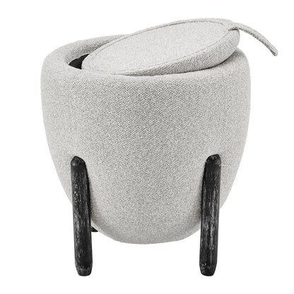 Murphy Chenille Storage Ottoman, Horizon Gray