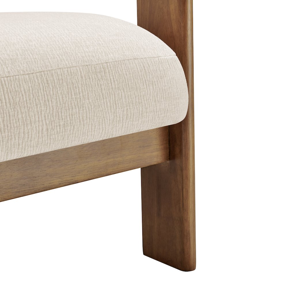 Silvia Fabric Accent Arm Chair, Dazzle Cream