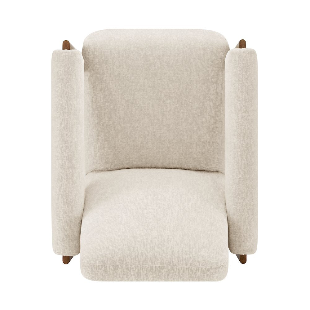 Silvia Fabric Accent Arm Chair, Dazzle Cream