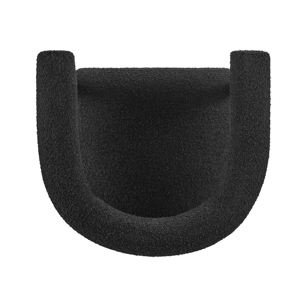 Keanu Boucle Counter Stool Black Legs