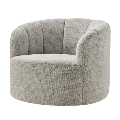 Elowen Swivel Accent Arm Chair - Heathered Taupe Chenille