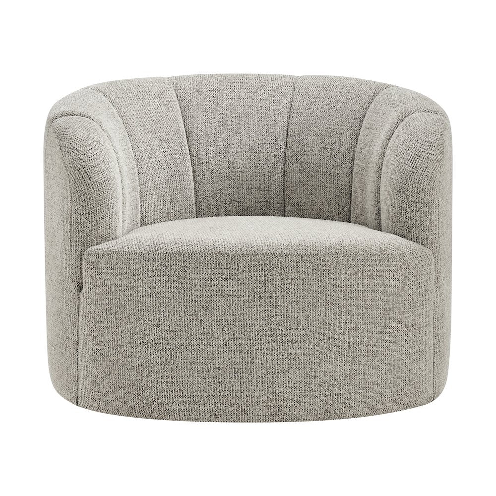 Elowen Swivel Accent Arm Chair - Heathered Taupe Chenille