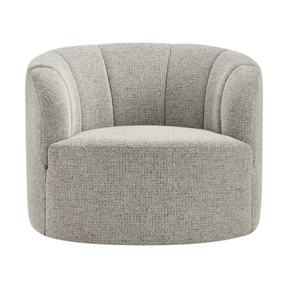 Elowen Swivel Accent Arm Chair - Heathered Taupe Chenille