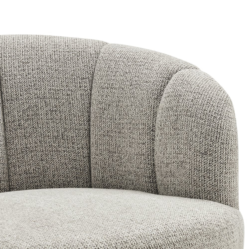 Elowen Swivel Accent Arm Chair - Heathered Taupe Chenille