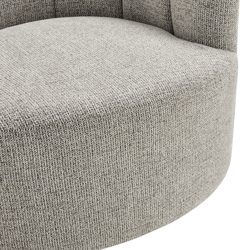 Elowen Swivel Accent Arm Chair - Heathered Taupe Chenille