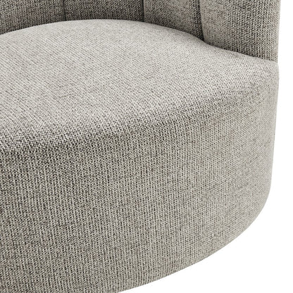 Elowen Swivel Accent Arm Chair - Heathered Taupe Chenille
