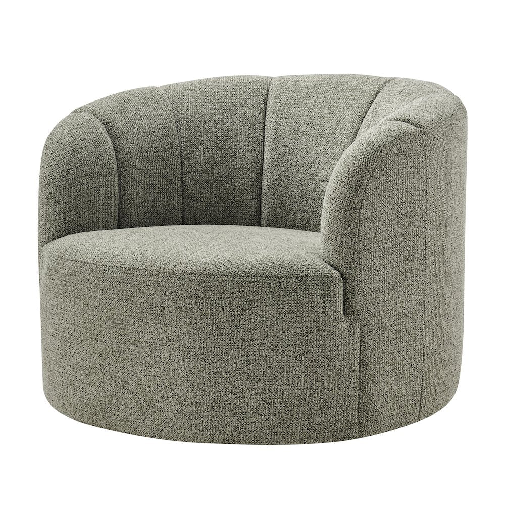 Elowen Swivel Accent Arm Chair - Heathered Olive Chenille