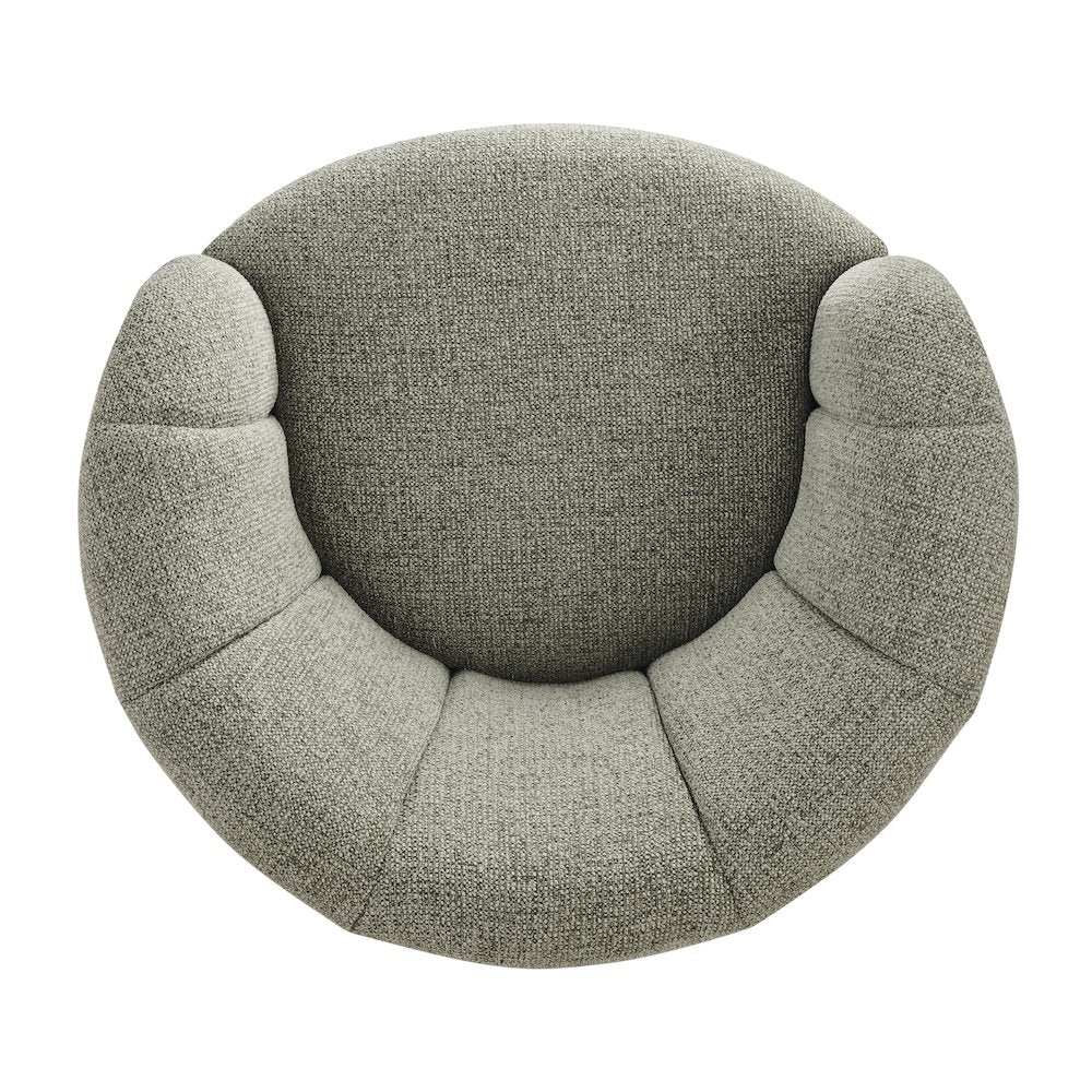 Elowen Swivel Accent Arm Chair - Heathered Olive Chenille