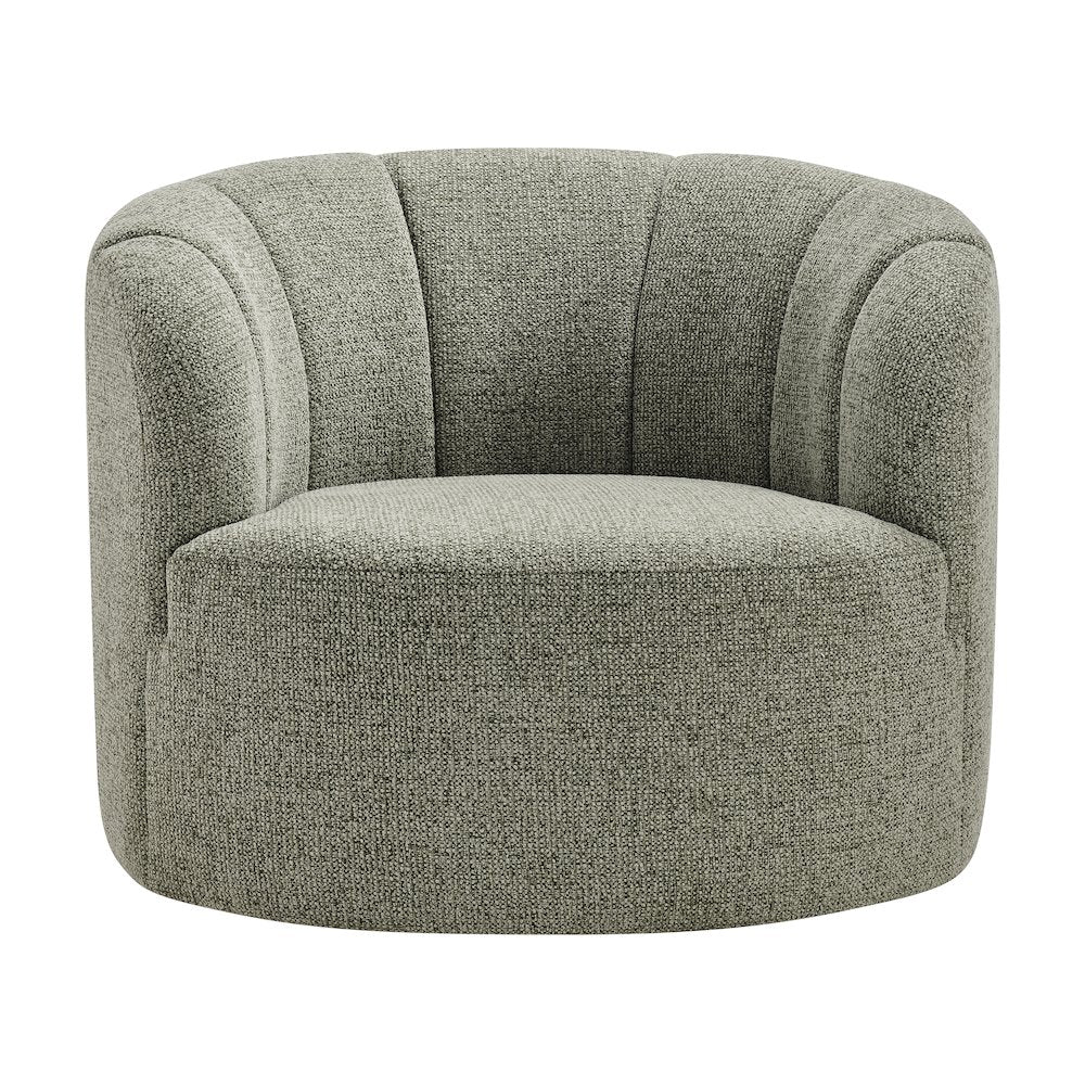 Elowen Swivel Accent Arm Chair - Heathered Olive Chenille