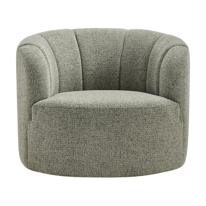 Elowen Swivel Accent Arm Chair - Heathered Olive Chenille