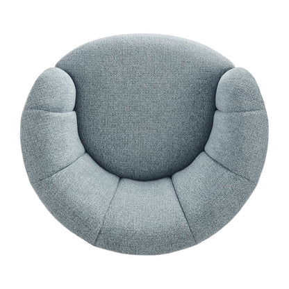 Elowen Swivel Accent Arm Chair - Heathered Blue Chenille