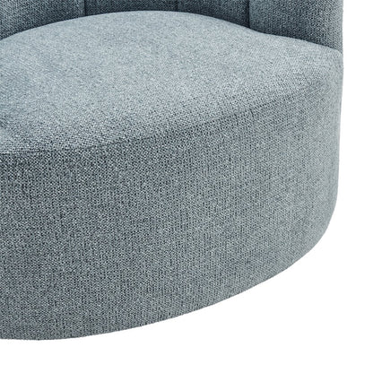 Elowen Swivel Accent Arm Chair - Heathered Blue Chenille