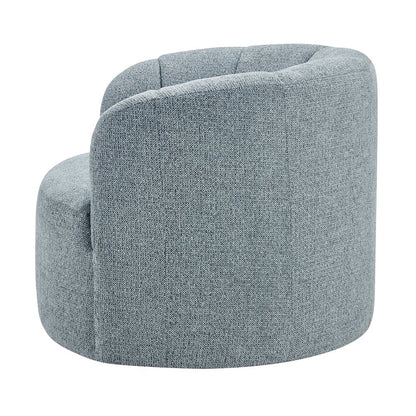 Elowen Swivel Accent Arm Chair - Heathered Blue Chenille
