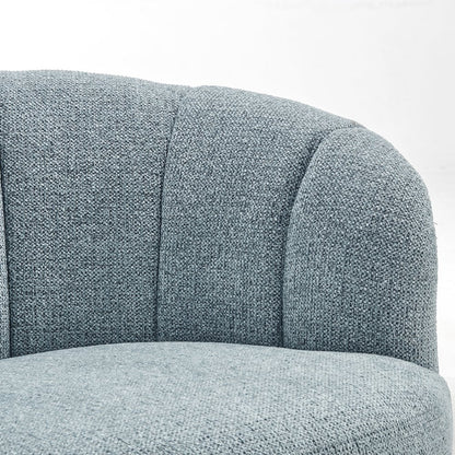 Elowen Swivel Accent Arm Chair - Heathered Blue Chenille