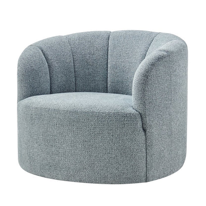 Elowen Swivel Accent Arm Chair - Heathered Blue Chenille