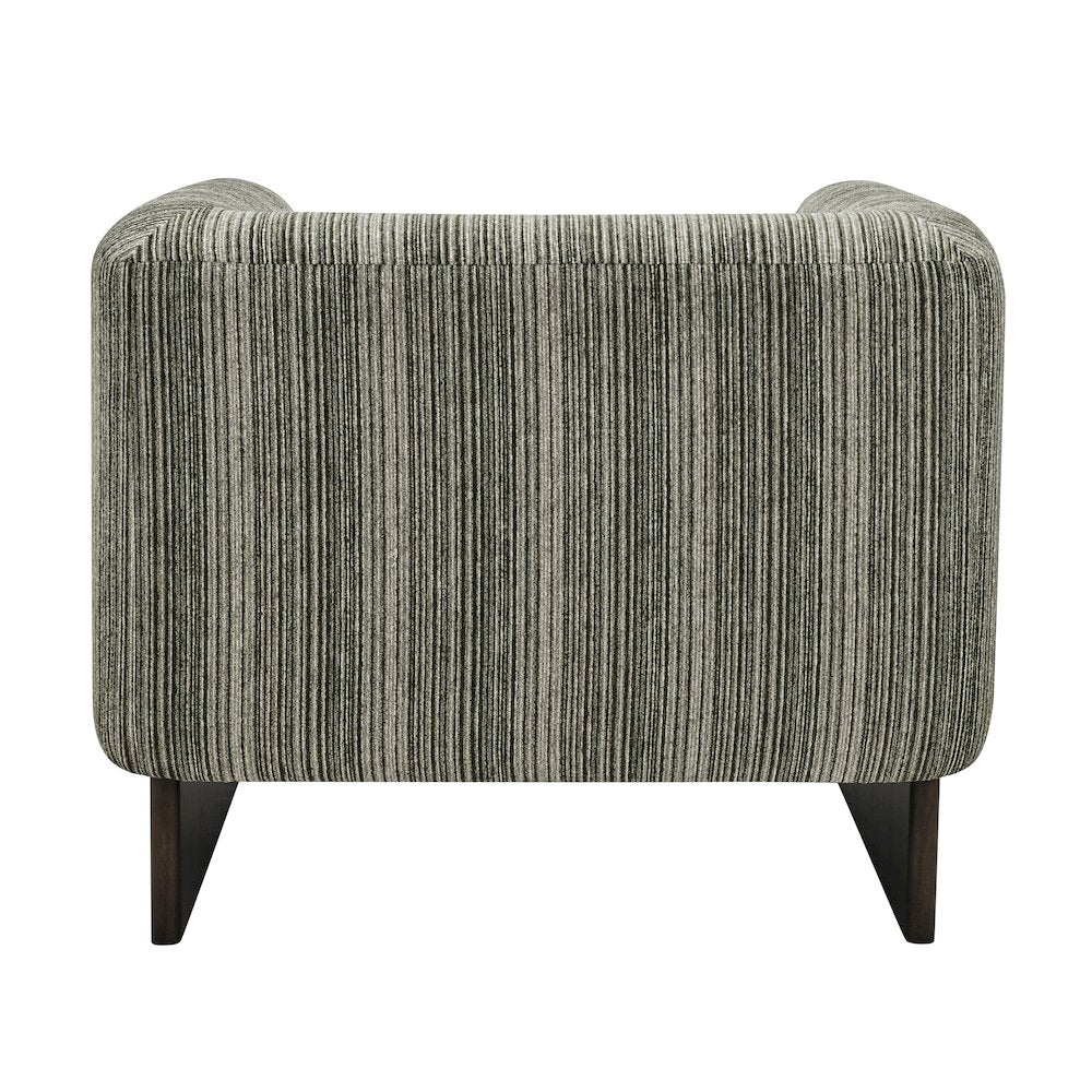 Daxon Accent Arm Chair - Stria Olive Chenille