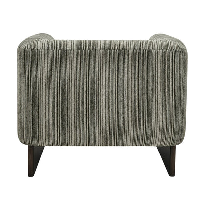 Daxon Accent Arm Chair - Stria Olive Chenille