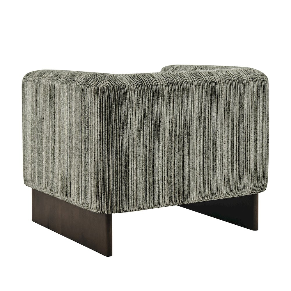 Daxon Accent Arm Chair - Stria Olive Chenille