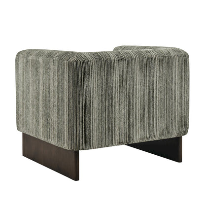 Daxon Accent Arm Chair - Stria Olive Chenille