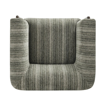 Daxon Accent Arm Chair - Stria Olive Chenille