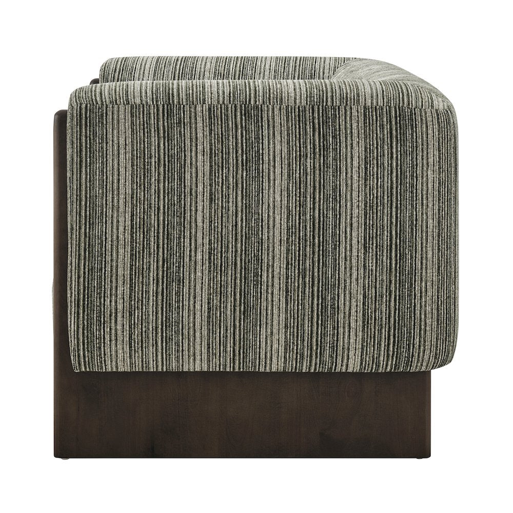 Daxon Accent Arm Chair - Stria Olive Chenille