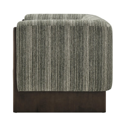 Daxon Accent Arm Chair - Stria Olive Chenille